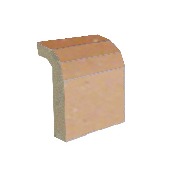 Mosaic House Moroccan tile Mosaic MDV Flat Bullnose 22    Light Pink,    solid zellige, mosaic, zellij, bullnose, trim, glaze, quarter round 